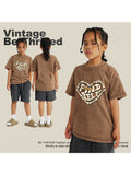Kids' Washed Foam Printed Cotton Tees