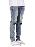 Street Fashion Ripped Zipper Decorative Men'S Jeans