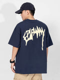 Loose-Fitting Graffiti Foam Print T-Shirt