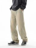Pleated Solid Color Jeans