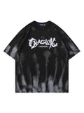 Retro Tie-Dye Embroidery T-Shirt