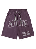 Retro Letter Print Short