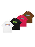 Retro Towel Embroidered Letter Print T-Shirt