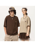 Embroidered Solid Color T-Shirt
