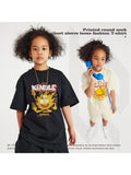 Retro Washed Cartoon Print Kids T-Shirt