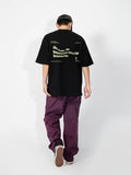 Loose-Fitting Phantom Letter Print T-Shirt