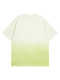 Dye Gradient Contrast Color T-Shirt