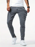 Cargo Denim Multi-Pocket Jeans