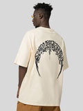 Losse-Fitting Gothic Print T-Shirt