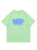 Retro Graffiti Foam Letter Printed T-Shirt