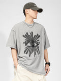 Retro Eye Foam Printing T-Shirt
