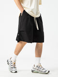 Casual Multi-Pocket Drawstring Cargo Shorts