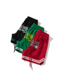 Casual Breathable Embroidered Letter Drawstring Training Sports Shorts