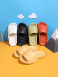 Men's Thick-Soled Solid Color All Occasions Beach Slippers