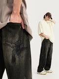 Retro Solid Color Jeans