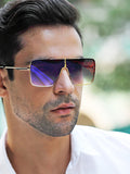 Men'S One-Piece Fashionable Square Sunglasses