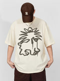 Retro Graffiti Cartoon Print T-Shirt