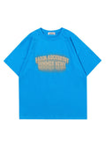 Retro Graffiti Foam Letter Printed T-Shirt