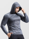 Men fitness quick dry Reflective Sports Hoodies