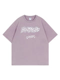 Retro Washed Letter Print T-Shirt