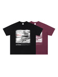 Blur Graphic Print Ink Spray T-Shirt