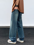 Retro Washed Solid Color Jeans