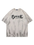 Retro Tie-Dye Embroidery T-Shirt