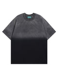 Dye Gradient Contrast Color T-Shirt