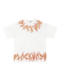 Casual Flame Letter Print T-Shirt