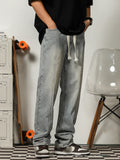 Retro Ripped Patched Washed Jeans