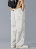 Multi-Picket Solid Color Drawstring Cargo Pants