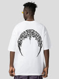 Losse-Fitting Gothic Print T-Shirt