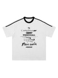 Retro Stitched Letter Print T-Shirt