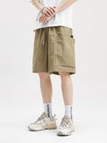 Retro Pocket Drawstring Cargo Shorts