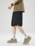 Casual Solid Color Drawstring Shorts