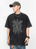 Retro Eye Foam Printing T-Shirt