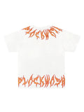Casual Flame Letter Print T-Shirt