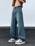 Retro Washed Solid Color Jeans