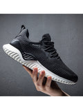 Non-Slip Flyknit Breathable Lightweight Thick Bottom Casual Shoes