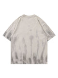 Retro Tie-Dye Embroidery T-Shirt