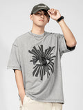 Retro Eye Foam Printing T-Shirt