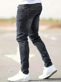 Casual Solid Color Skinny Jeans