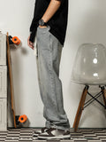 Retro Ripped Patched Washed Jeans
