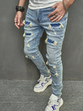 Casual Grinded Stretch Skinny Jeans