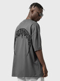 Losse-Fitting Gothic Print T-Shirt