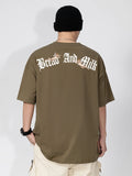 Retro Angle Letter Print T-Shirt