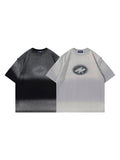 Retro Airbrushed Gradient Print T-Shirt