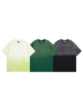 Dye Gradient Contrast Color T-Shirt