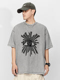 Retro Eye Foam Printing T-Shirt