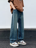 Retro Washed Solid Color Jeans